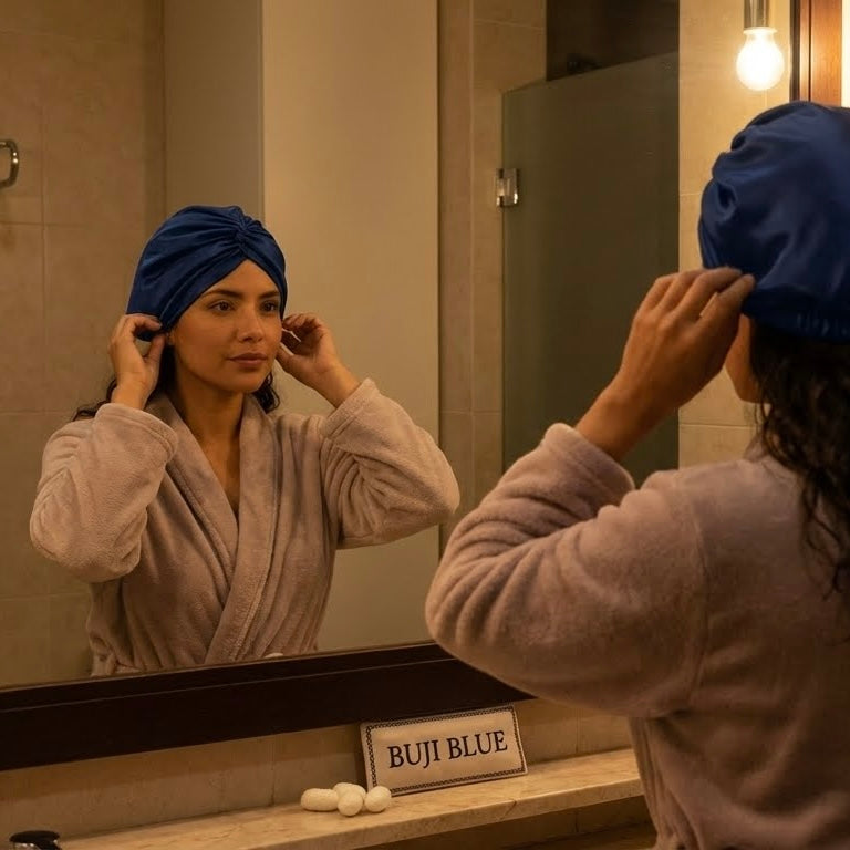 SilkShield™ Premium Sleep Bonnet – 22-Momme Silk
